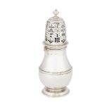 An early George I silver sugar caster, c.1716-1719, Charles Adam, of plain baluster form, with