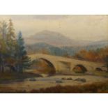 Donald Wood, British 1889-1953- Bridge of Dee, Invercauld, Braemar, 1924; watercolour, signed and