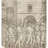 After Andrea Mantegna, Italian 1431-1506- The Senators, from the Triumph of Cesar suite, c.1484-