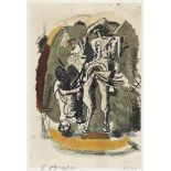 After Georges Braque, French 1882-1963- Torero, 1950; photolithograph in colours on wove, signed and