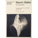 Naum Gabo, Russian/British 1890-1977- Constructions Paintings Drawings Poster, 1966; lithographic