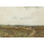 Claude Hayes RI, British 1852-1922- Black Heath Common, Surrey; watercolour, signed, further