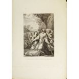 Francesco Rosaspina, Italian 1762-1841- Saint Francesco in Estasi Assistito da due Angeli, after