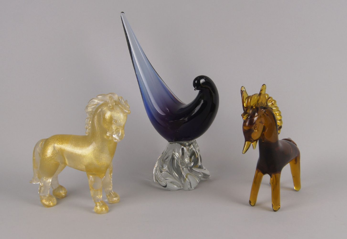 An Italian art glass model of a horse, attributed to the Seguso Vetri d' Arte factory, 20th century,