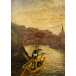 British Provincial School, mid/late 19th century- Fisherfolk; oil on canvas, signed indistinctly