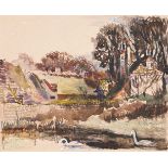 Edward Charles Prust, British 1891-1978- Near Harefield, 1935; watercolour on pink wove paper,