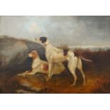 British School, mid 19th century- Two dogs in a landscape; oil on canvas, 28 x 38.4cmPlease refer to