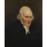 British School, early 19th century- Portrait of an elderly man, quarter-length turned to the right