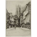 Hilda Mary Wilson Pemberton, South African 1880-1956- Low Petergate, York, The Shambles, York &