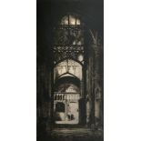 Sir David Young Cameron RA RE ROI RSA RSW, Scottish 1865-1945- Gloucester Cathedral; etching, signed