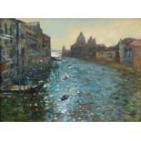 British School, late 20th/early21st century- The Grand Canal, Venice, view from the Academia Bridge;