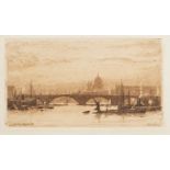 Wilfred Williams Ball, British 1853-1917- London Bridge, Below Hambledon, Off Gravesend, Off