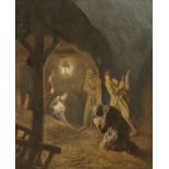 Sir George Clausen RA RWS, British 1842-1944- The Adoration of the Shepherds; oil on canvas,