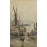 Attributed to Agnes Turner (née Chamberlain), British act. 1884-1919- Horses and Fishing Boats;