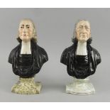 Two Staffordshire pottery models of John Wesley, 19th century, 29cm high (2)Please refer to