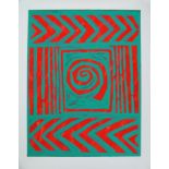 Kate Whiteford OBE, Scottish b.1952- Double Chevron and Spiral, 1989; screenprint in colors on wove,