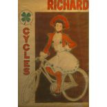 Fernand Fernel, Belgian/French 1872-1934- Richard Cycles, circa 1930; vintage lithographic poster in