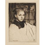 William Lee Hankey RBA RE RI, British 1869-1952- Marie Helen; etching, signed in pencil, artist's
