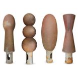 Sir Antony Gormley OBE, British b. 1950- Set of four Peckham bollards (Penis, Snowman, Oval, Peg);