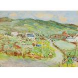 Reg Gammon, British 1894-1997- Country landscape; oil on board, signed, 28x38cm (ARR) Provenance: