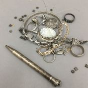 A quantity of silver jewellery, etc.