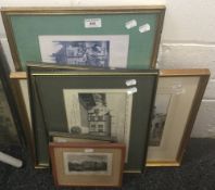 A quantity of architectural prints,