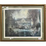 TOM KEATING (1917-1984) British, John Constable at Flatford Mill, limited edition print, signed,