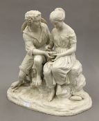 A Victorian Spode Parian figural group