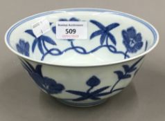 A Chinese blue and white porcelain bowl