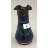 An Antique Loetz type iridescent glass vase