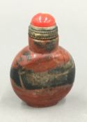 A Chinese agate/hardstone snuff bottle