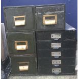 A small quantity of metal filing drawers
