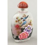 A Chinese reverse painted snuff bottle