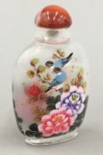 A Chinese reverse painted snuff bottle