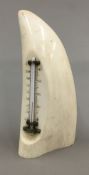 A Victorian whales tooth thermometer