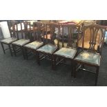 A set of six Edwardian dining chairs