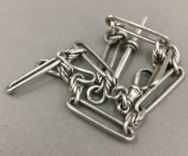 A silver watch chain,