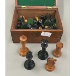 A 19th century Staunton pattern Jacques chess set