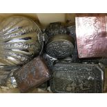 A quantity of various metal trinket boxes