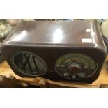 A vintage bakelite radio