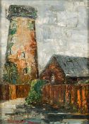 CHARLES WYATT WARREN (1908-1993) British (AR), Mill, oil on board, signed, framed and glazed. 24.