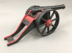 A cast iron table cannon