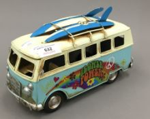 A model of a Volkswagen camper