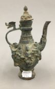 A Chinese archaistic style bronze ewer