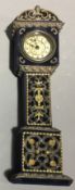 A Victorian miniature longcase clock