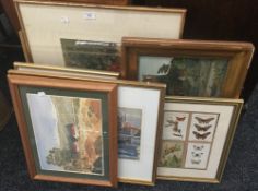 A quantity of various watercolours, prints, etc.