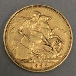 A Victorian sovereign,