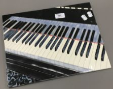 A piano key ceramic tile