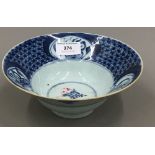 A 19th century Chinese blue and white flared rim bowl