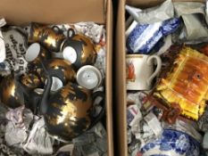 Two boxes of miscellaneous china